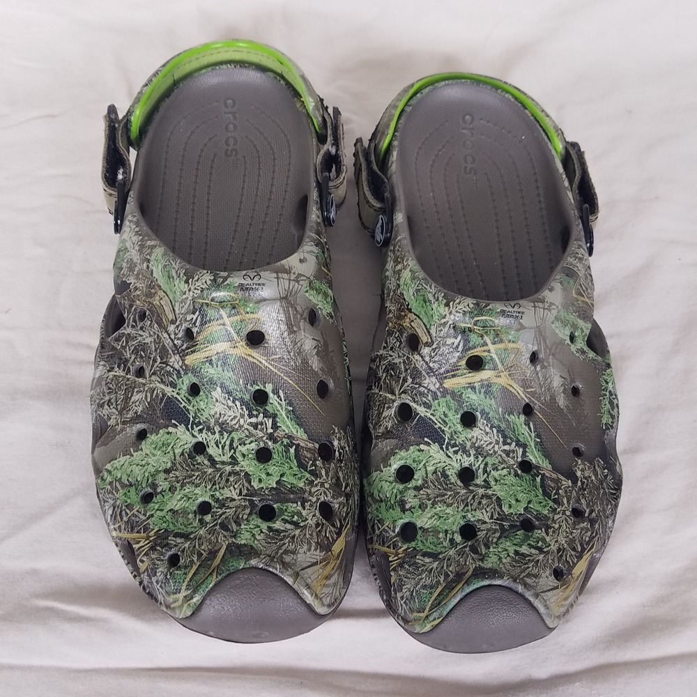 Crocs Classic All-Terrain Clog‎ Mens 9 Realtree Max-1 Camo Green NWOT Rugged